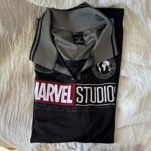 Marvel Studios Black and Gray Polo Shirt